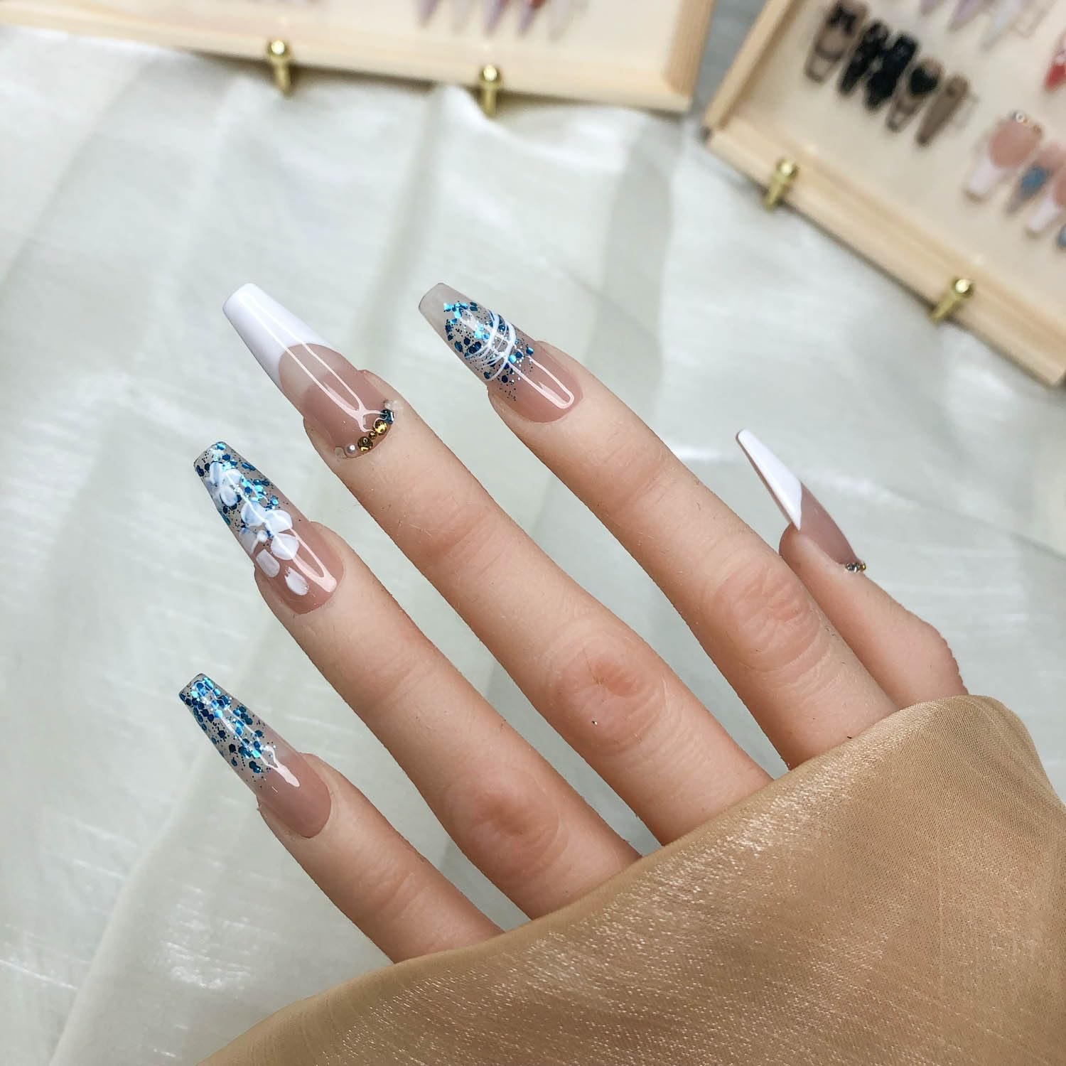 Gilded Whisper Press-On Nails – Short & Reusable - Image 3