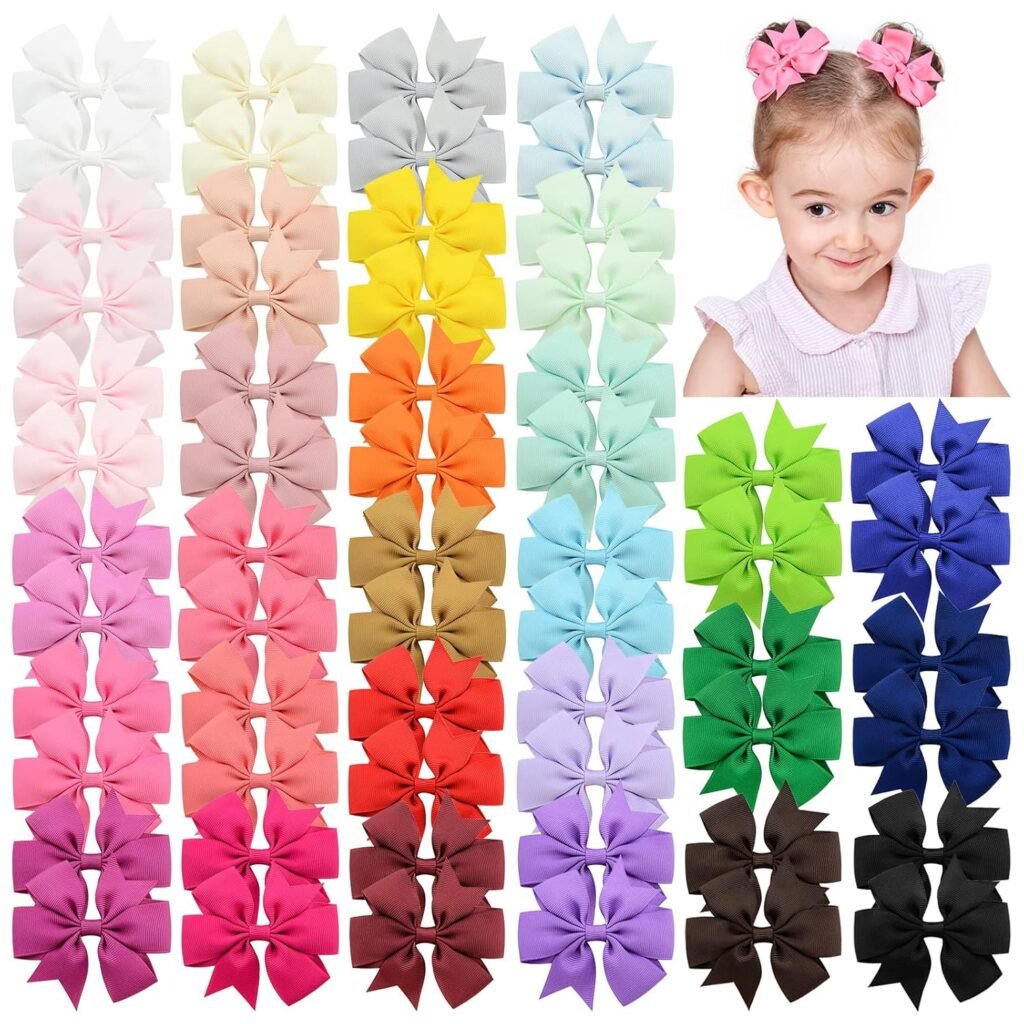 Grosgrain Pinwheel Hair Bows Hair Clips