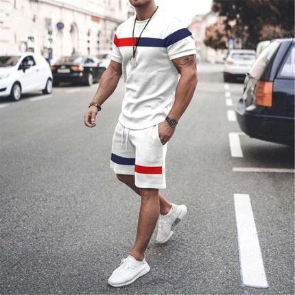 Men’s 3D Print Casual T-Shirt Set