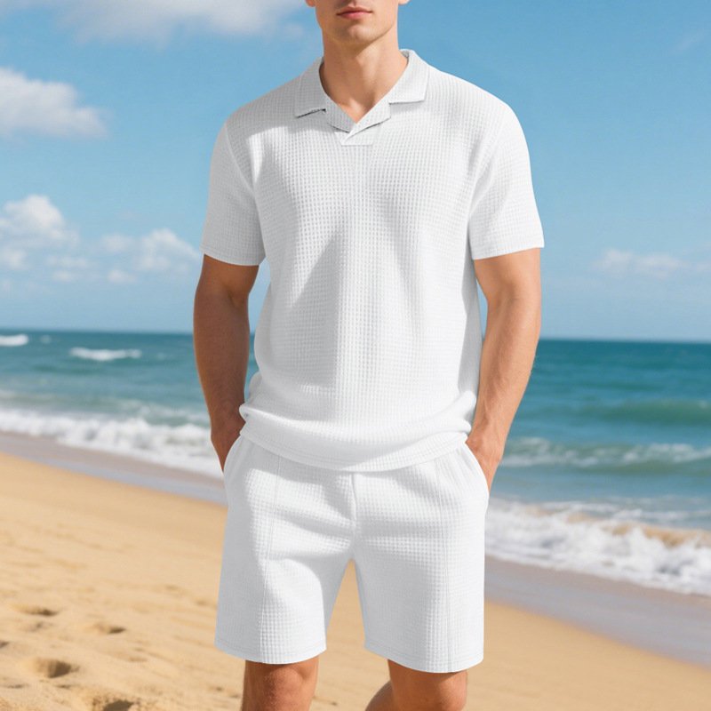 Men’s Casual Polo Shirt & Shorts Set - Image 6