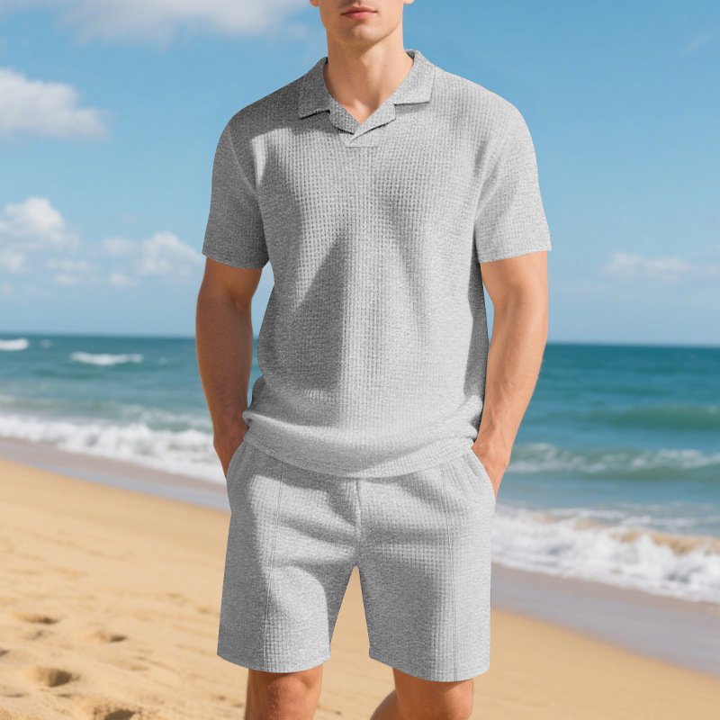 Men’s Casual Polo Shirt & Shorts Set - Image 10