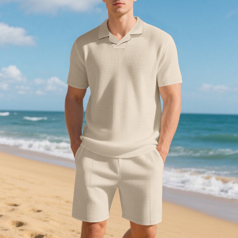 Men’s Casual Polo Shirt & Shorts Set - Image 5