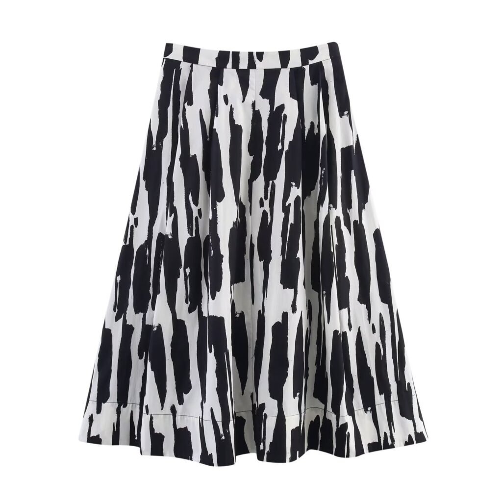 Women's Printed Midi Skirt