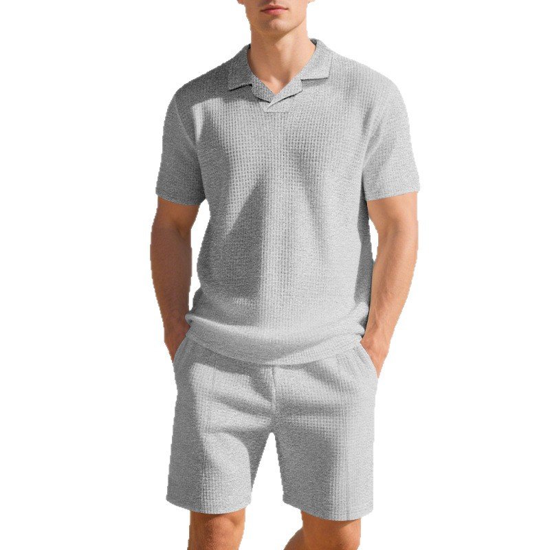 Men’s Casual Polo Shirt & Shorts Set