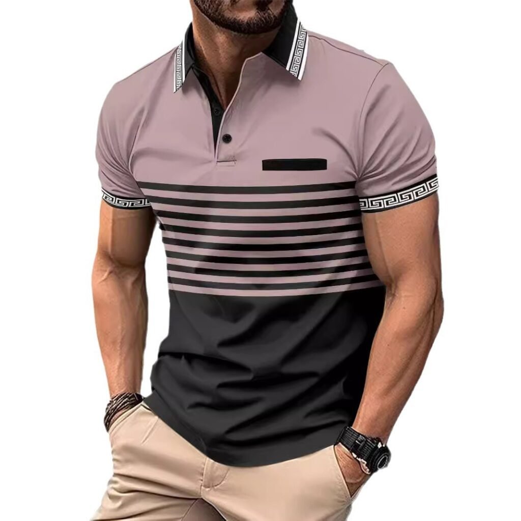 Men’s Jacquard Short-Sleeve Polo Shirt