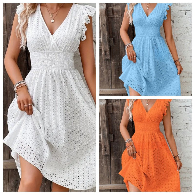 Women’s Sleeveless V-Neck Midi Dress
