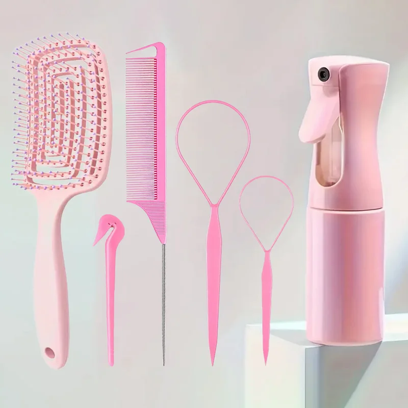 5 Piece Detangling Hair Brush & Comb Set - Image 9