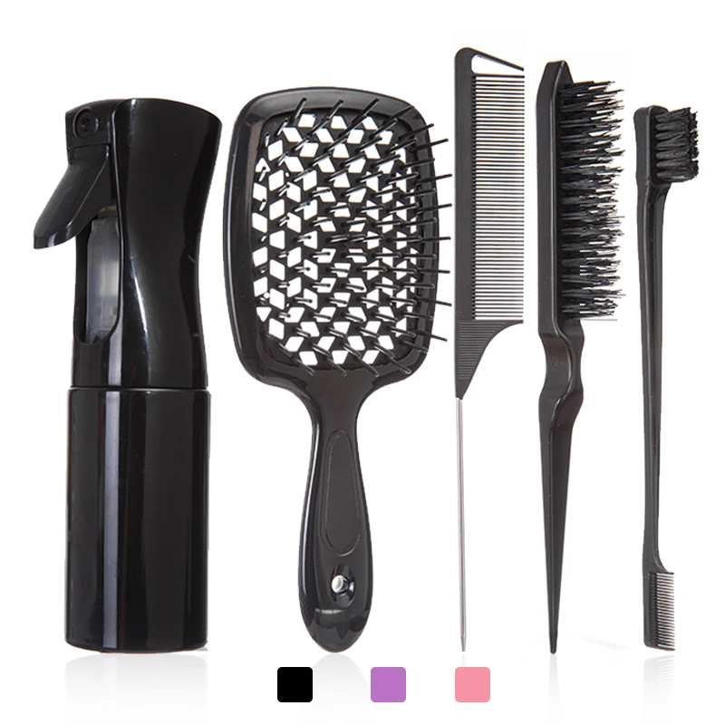 5 Piece Detangling Hair Brush & Comb Set - Image 10
